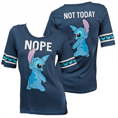 Lilo and Stitch NOPE Not Today Front and Back Print Women's T-Shirt
